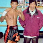 Master Pimu and The Great Fighter Thailand Pinsinchai on their visit to the Phraya Pichai Gym in UK