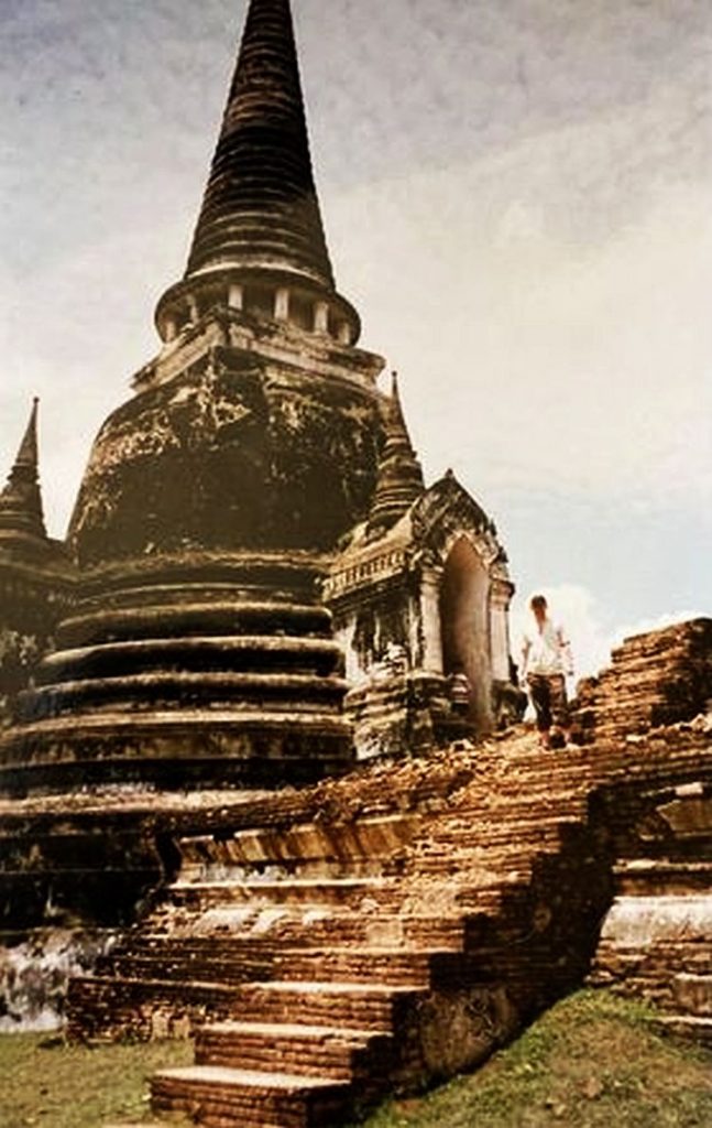 Image of main stupa in the ancient capital of Ayutthaya, Siam